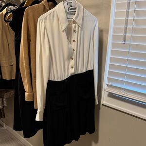 Jcrew Black and White Button-Up Dress - worn once size 2